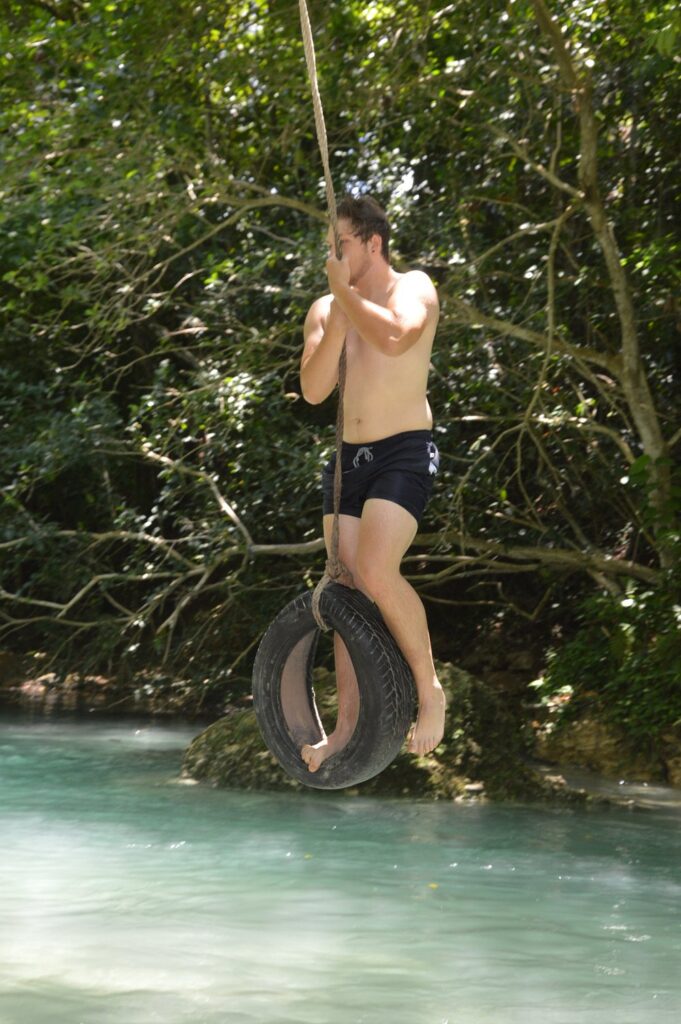 Private Transport to River Tubing or Rafting and Blue Hole Combo